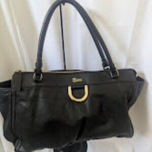 Gucci Black Leather Abbey Tote Bag